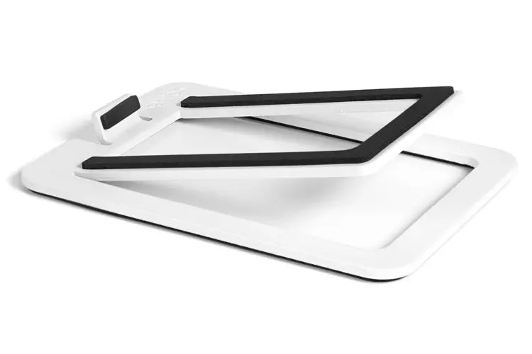 Kanto S2w Angled Desktop Speaker Stands For Small Speakers Pair (White) 2