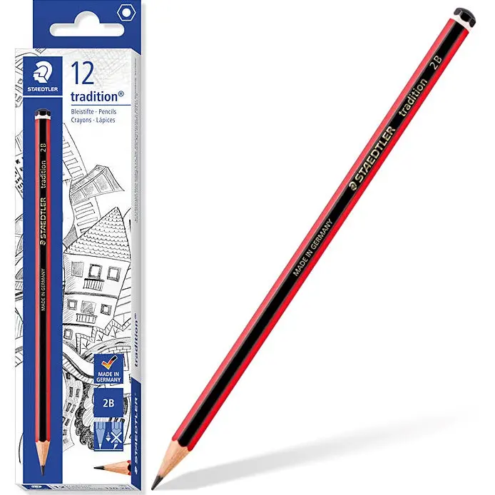 Staedtler 110 Tradition Graphite Pencils 2B Box 12 1