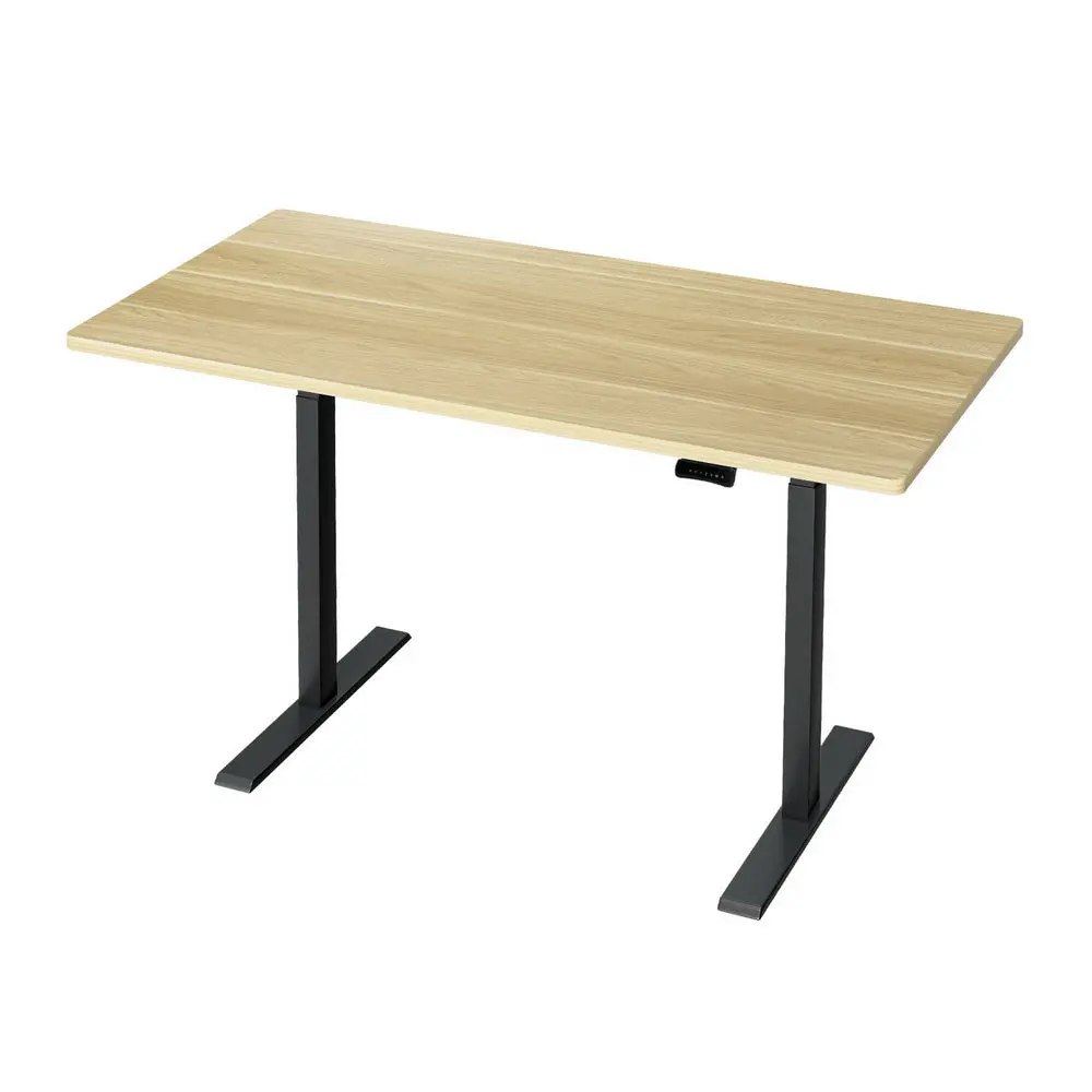 Artiss Standing Desk Motorised Dual Motor White Oak 140Cm 1