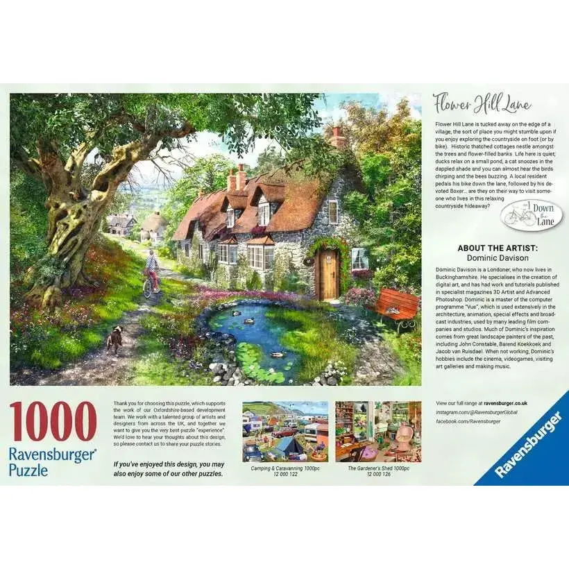 Ravensburger 1000Pc Flower Hill Lane Puzzle 2