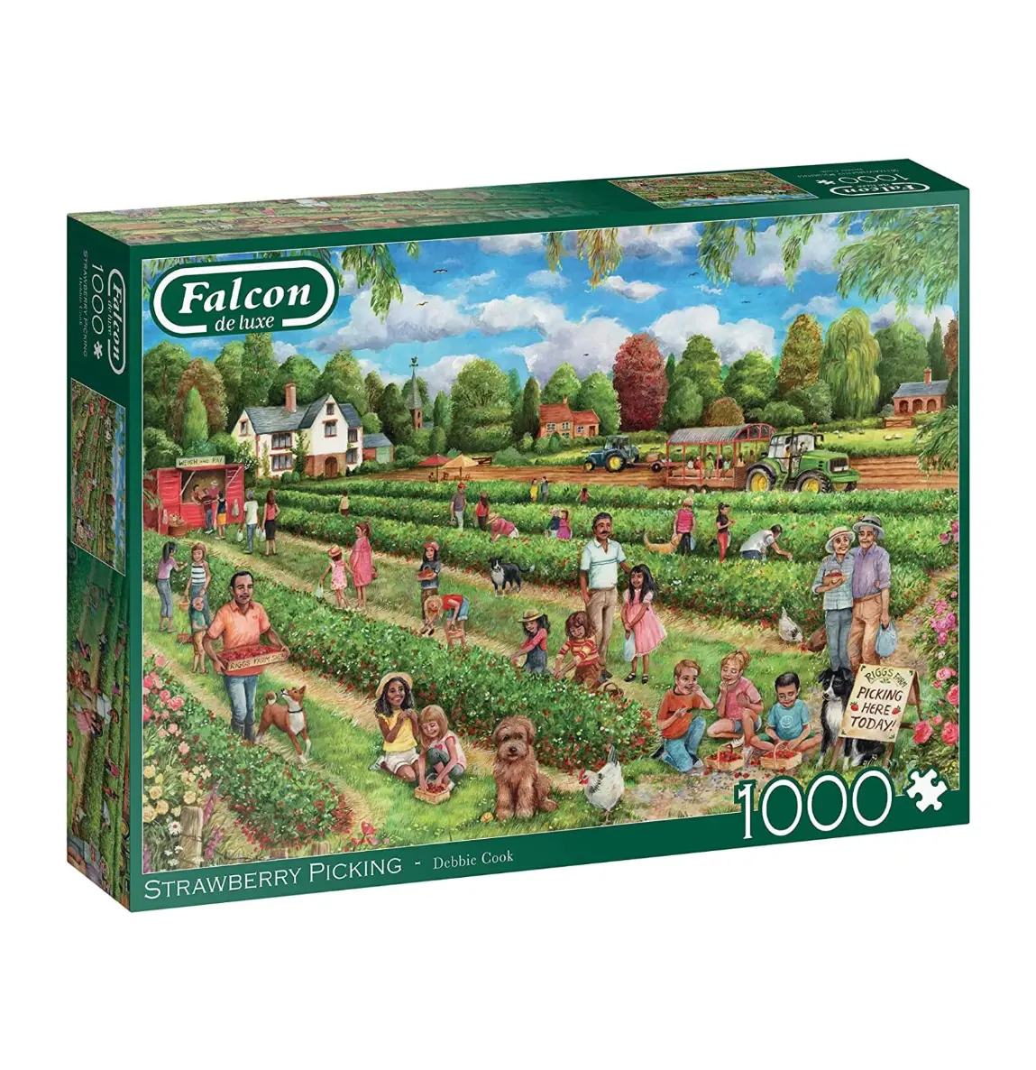 Falcon De Luxe 1000Pc Strawberry Picking Puzzle 1