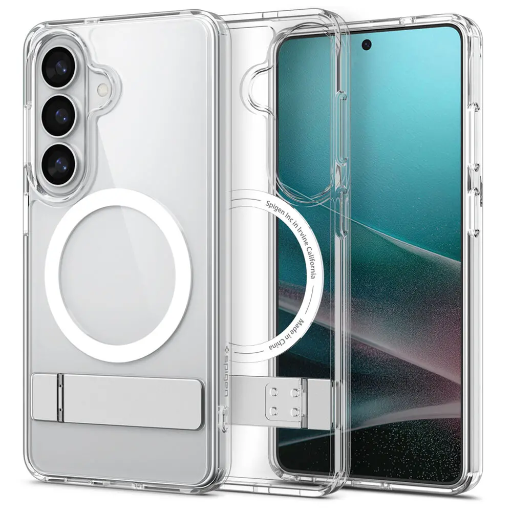 Spigen Galaxy S26 Ultra Hybrid S (Magfit) Case (Clear Case / White Ring) 1