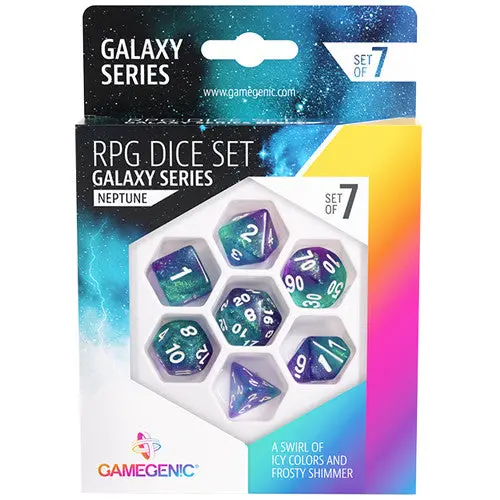 Gamegenic Galaxy Series - Neptune - Rpg Dice Set 7Pcs 1