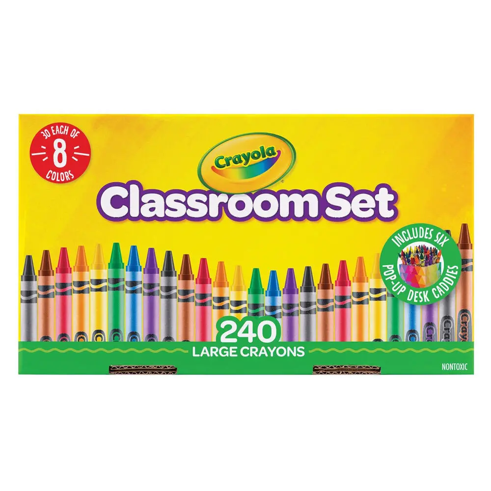 Crayola Large Crayon Classroom Set Colouring Art And Craft Tools 240Pc 1