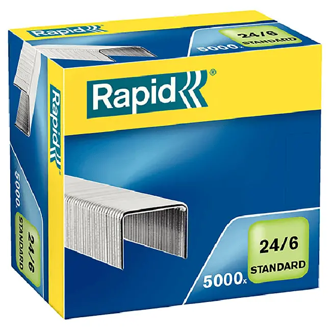 Rapid Standard Staples 24/6 6Mm Box 5000 1
