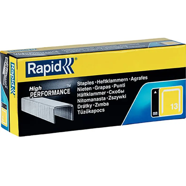 Rapid High Performance Staples 13/6 Box 5000 6Mm Leg 1