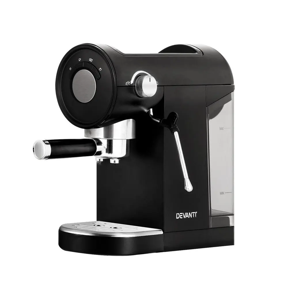Devanti 20 Bar Coffee Machine Espresso Cafe Maker (Black) 1