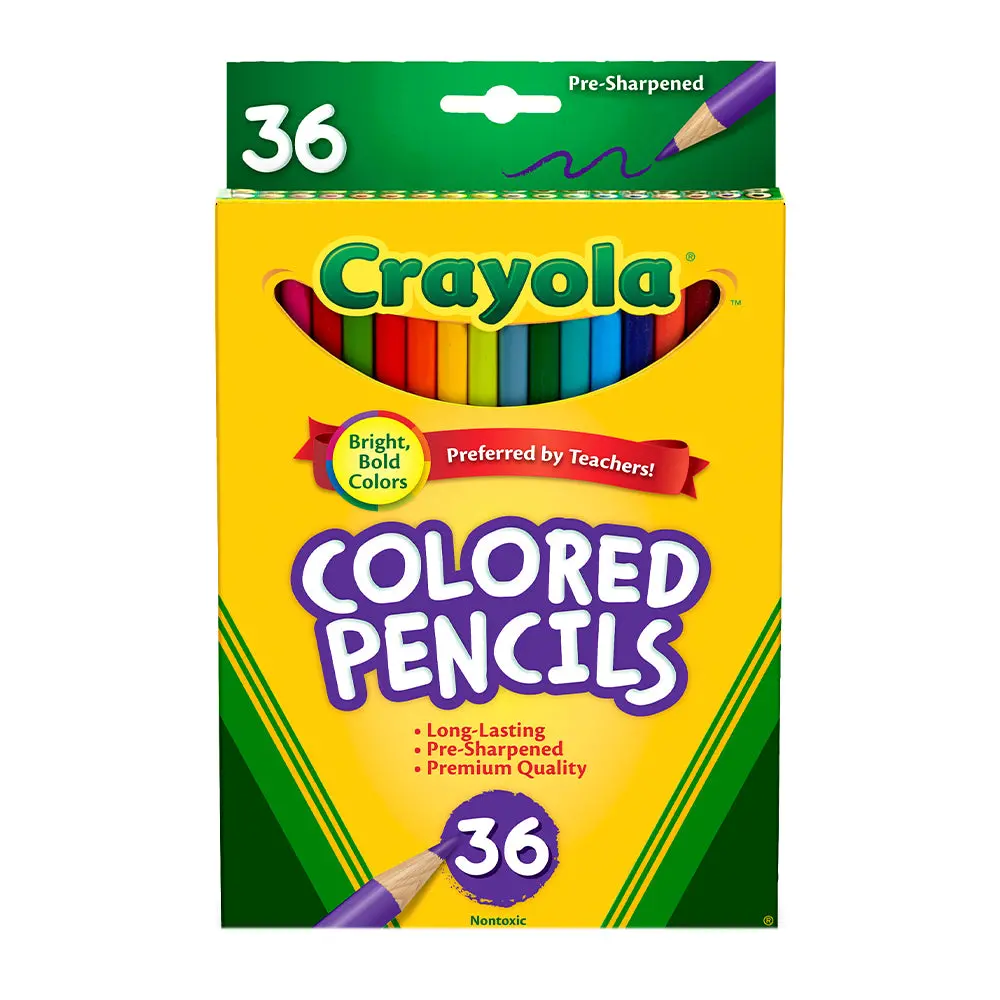 36Pc Crayola Kids/Childrens Creative Full Size Colored Pencils 1