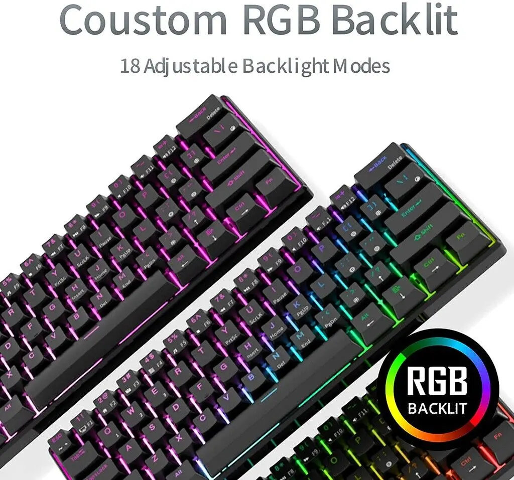 Royal Kludge Rk61 Rgb Mechanical Keyboard (Red Switch) 2