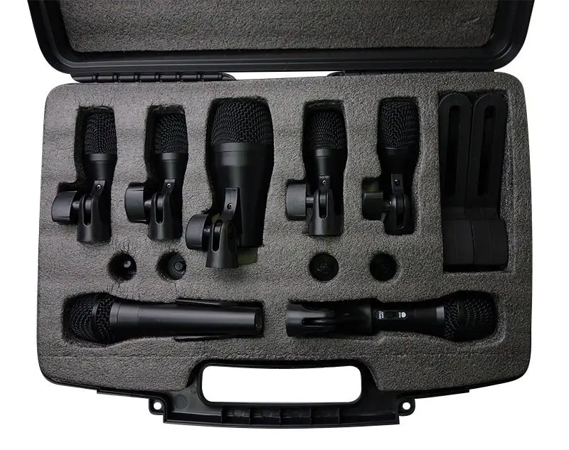 Weconics 7 Piece Drum Microphone Kit Bass Snare Tom Overhead Mics 2