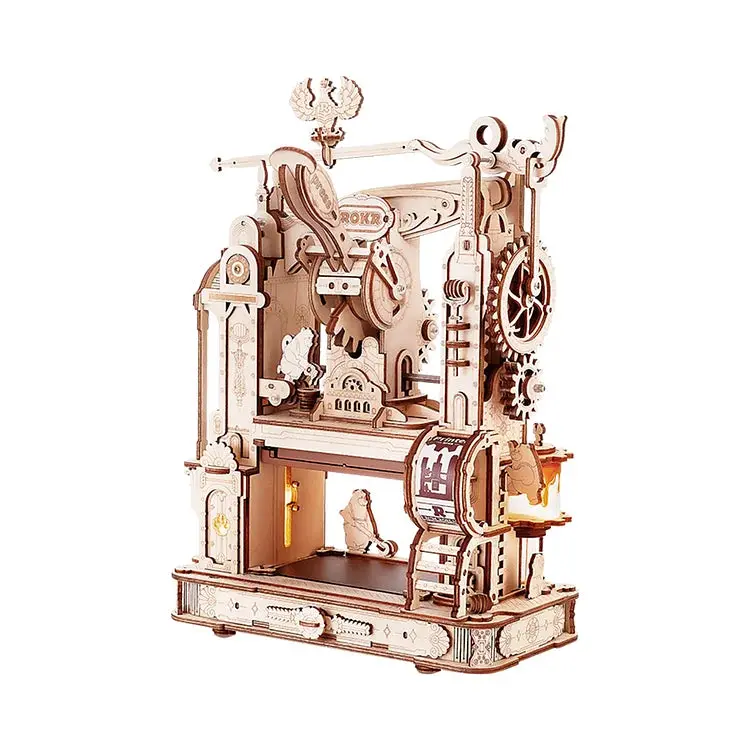 Robotime Mechanical Models Printing Press 1