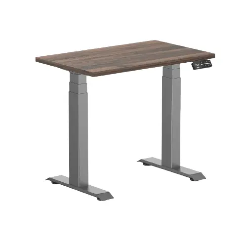 Desky Dual Mini Sit Stand Desk 800 X 500 Jarrah Legno Desktop And Space Grey Frame 1