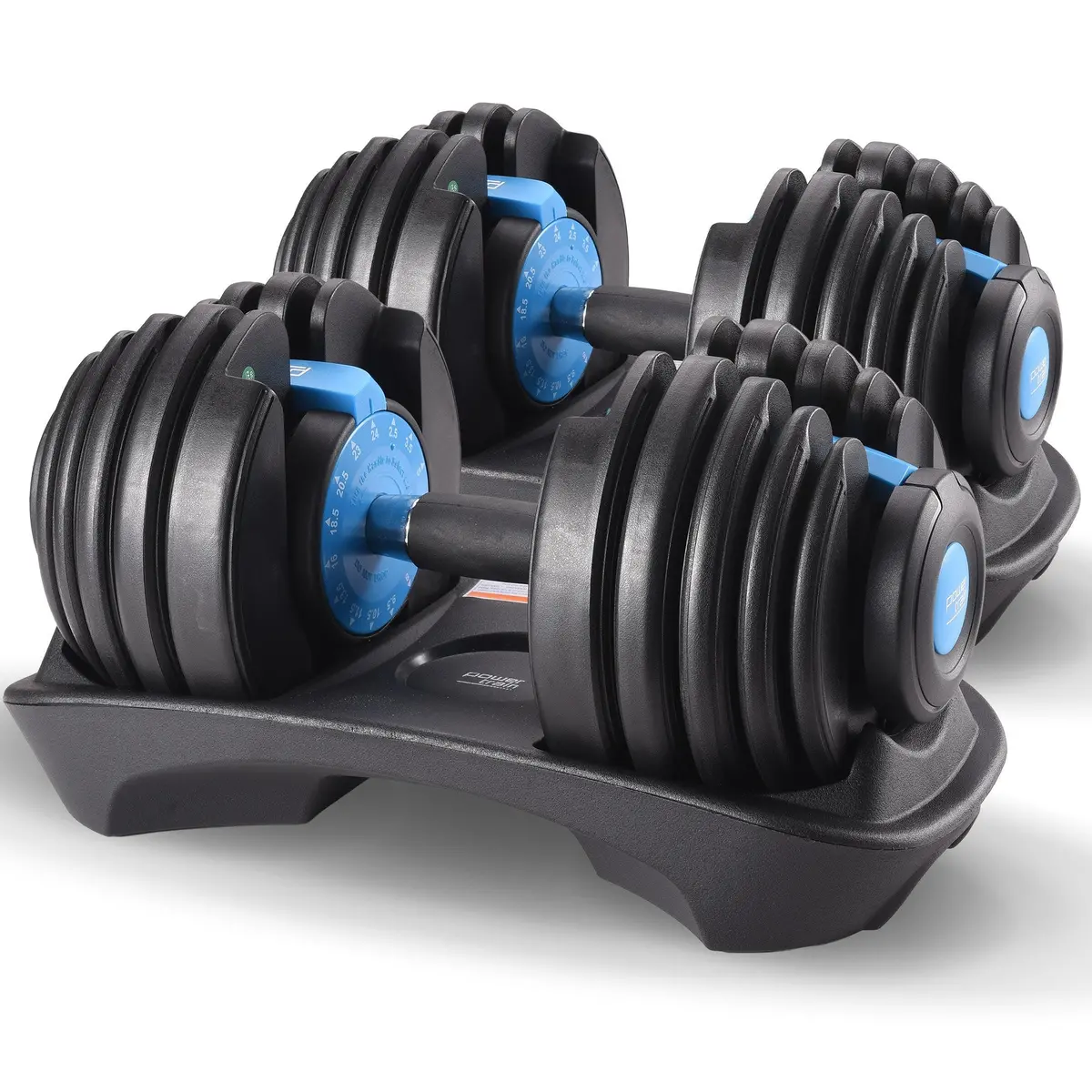 Powertrain 48Kg Adjustable Dumbbell Set - Blue 1