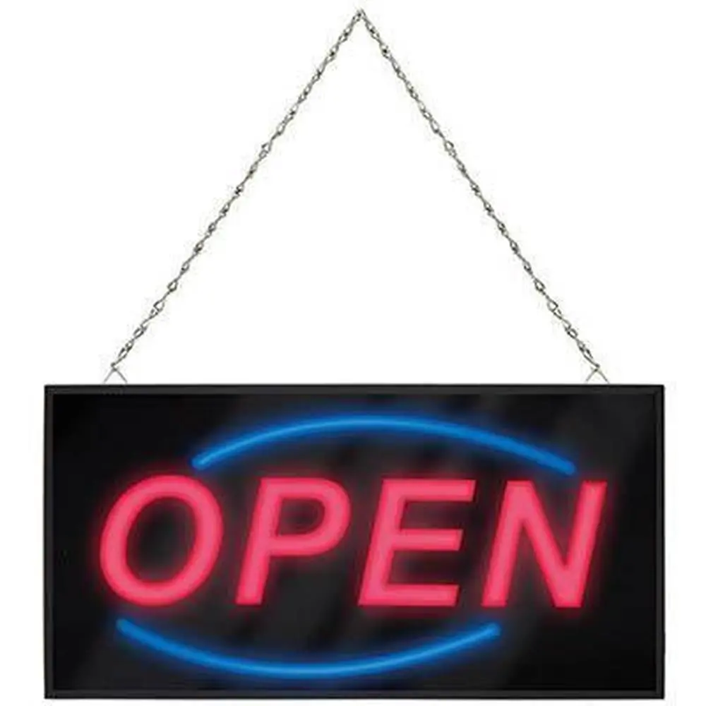 Quartet Led Open Sign 20X480x250mm Black 1