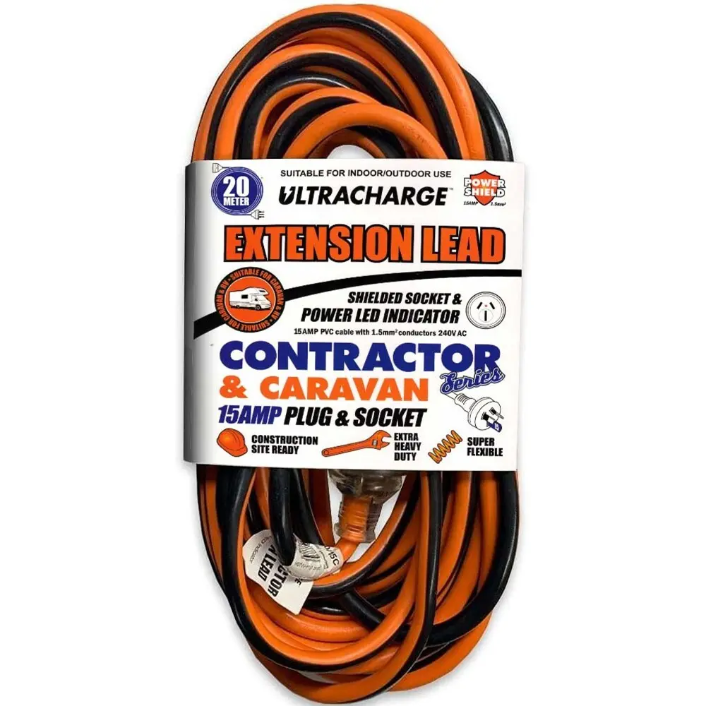 Ultracharge 20M Heavy-Duty Extension Lead 15A (240V) 1