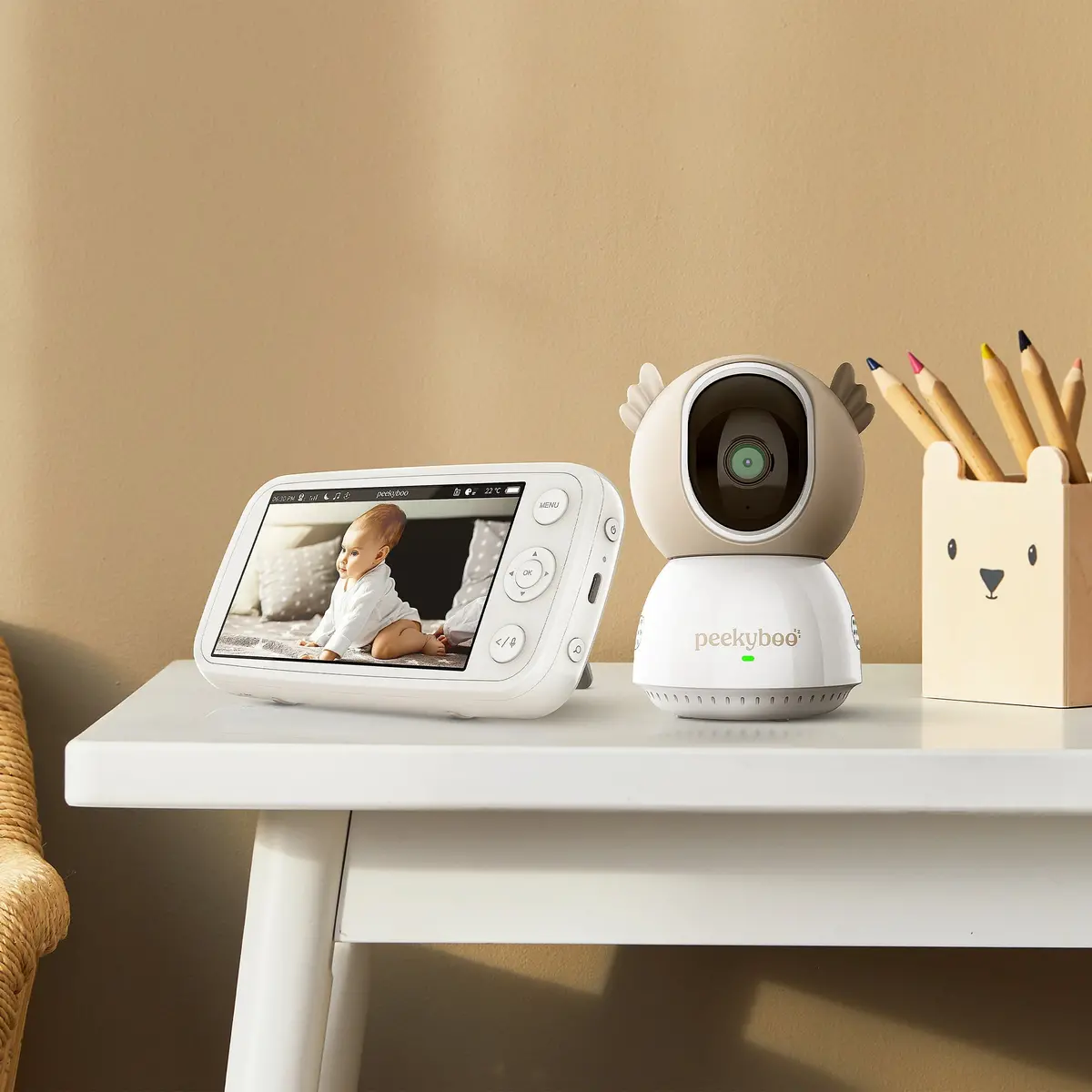 Peekyboo 5″ Baby Monitor & 2K Camera 2