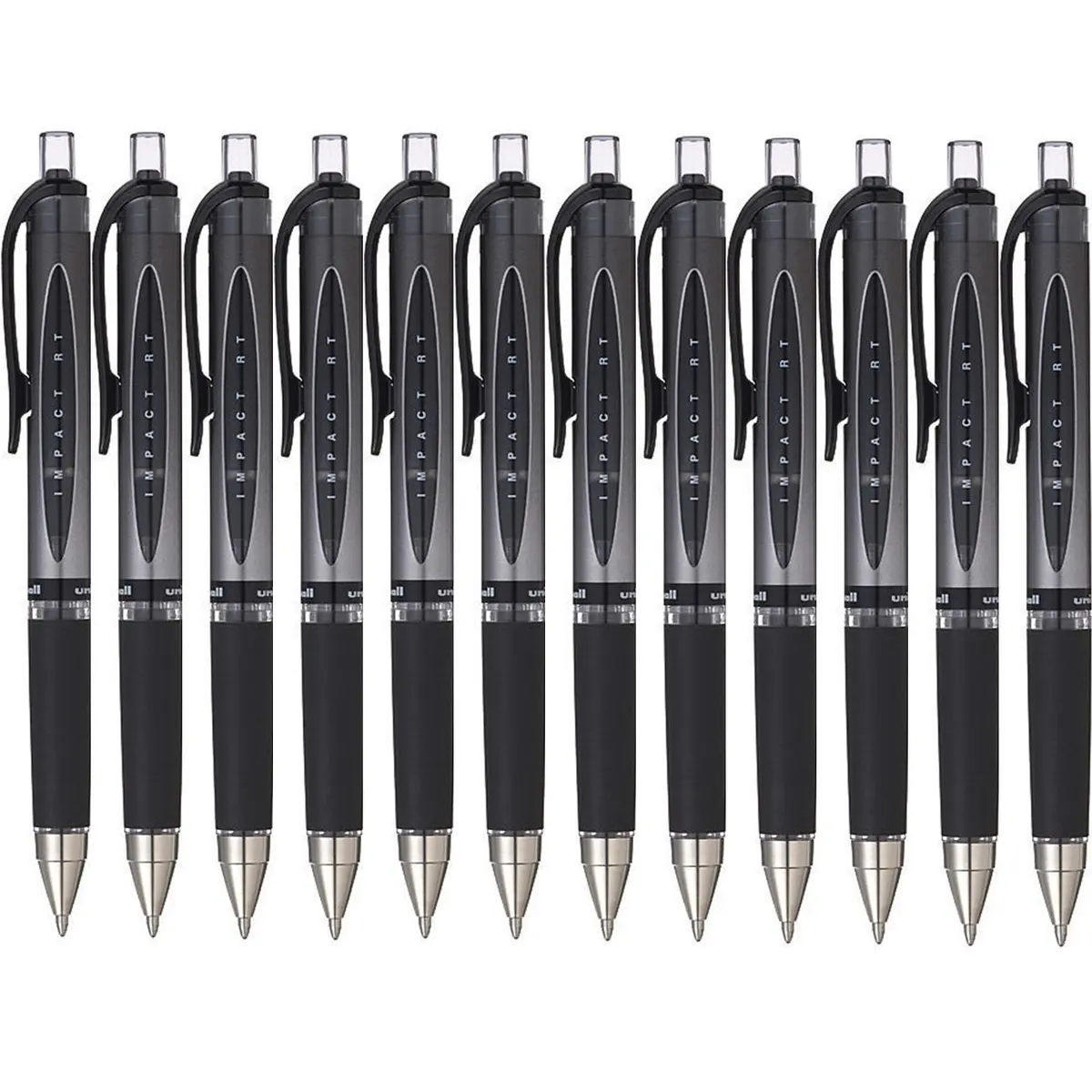 Uni-Ball Umn152 Signo Impact Retractable Gel Ink Rollerball Pen 1.0Mm Black Box 12 1