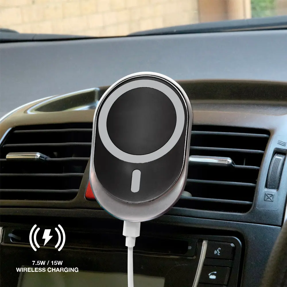 Laser Car Vent Mount With 15W Magsafe Wireless Charging (Black) 2