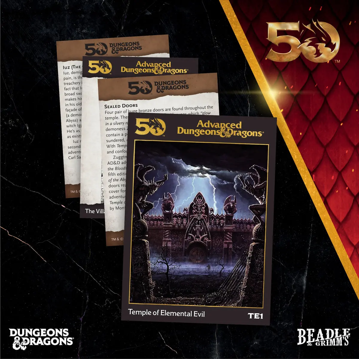 D&D Beadle & Grimm's Classic Module Collection The Temple Of Elemental Evil Dice & Accessories Set 2
