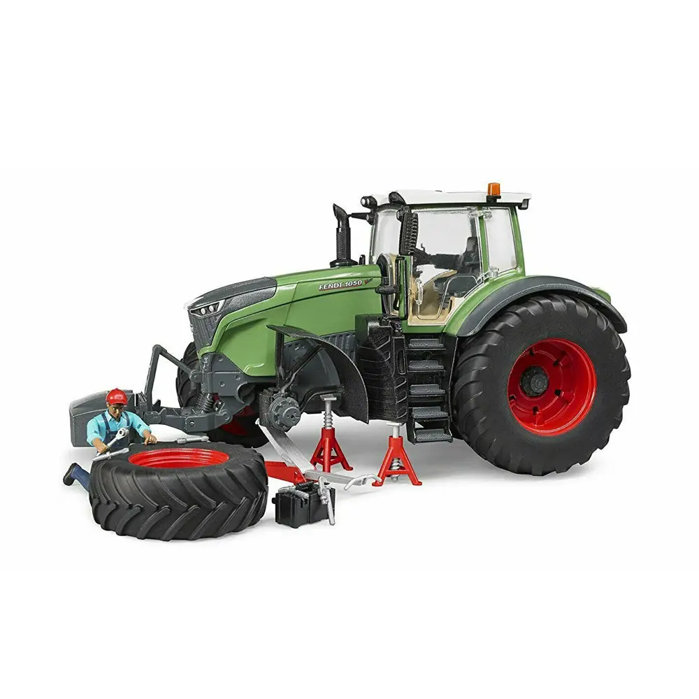Bruder Licensed 1:16 Scale Fendt 1050 Vario With Mechanic & Garage Equipment Model Green 1