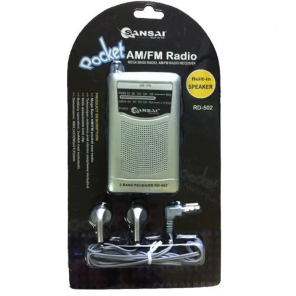 Portable Pocket Am/Fm Radio With Telescopic Antenna & 3.5Mm Jack 1