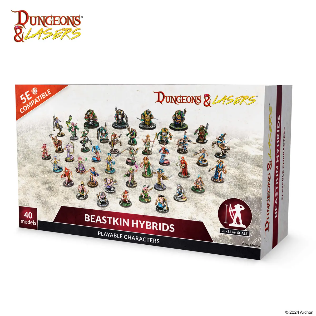 Dungeons & Lasers: Miniatures Beastkin Hybrids: Playable Characters 2