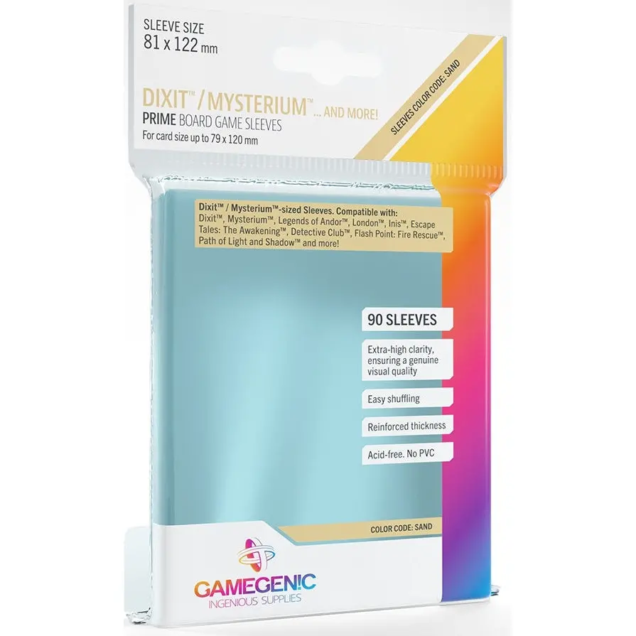 Gamegenic Prime Board Game Sleeves Dixit/Mysterium 81Mmx122mm 90 Sleeves (Sand) 1
