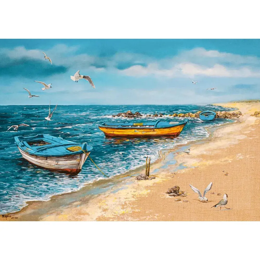 Castorland 500-Pieces Morning At The Seaside Puzzle 2