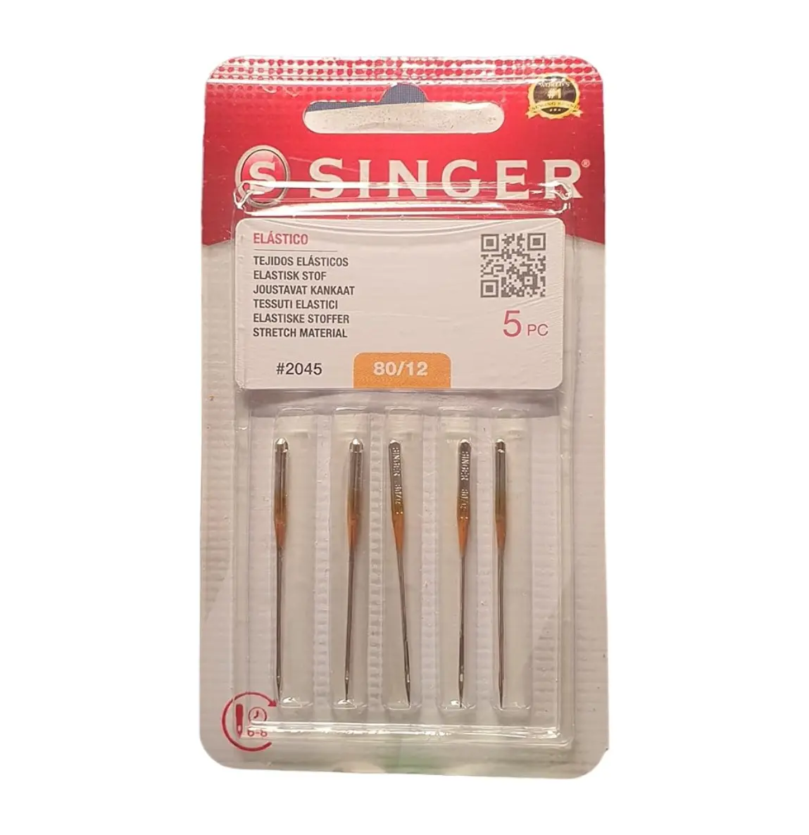 Singer Ballpoint / Stretch Fabric Needles - Ng2045-80/12 Stretch Medium Weight Fabrics 1