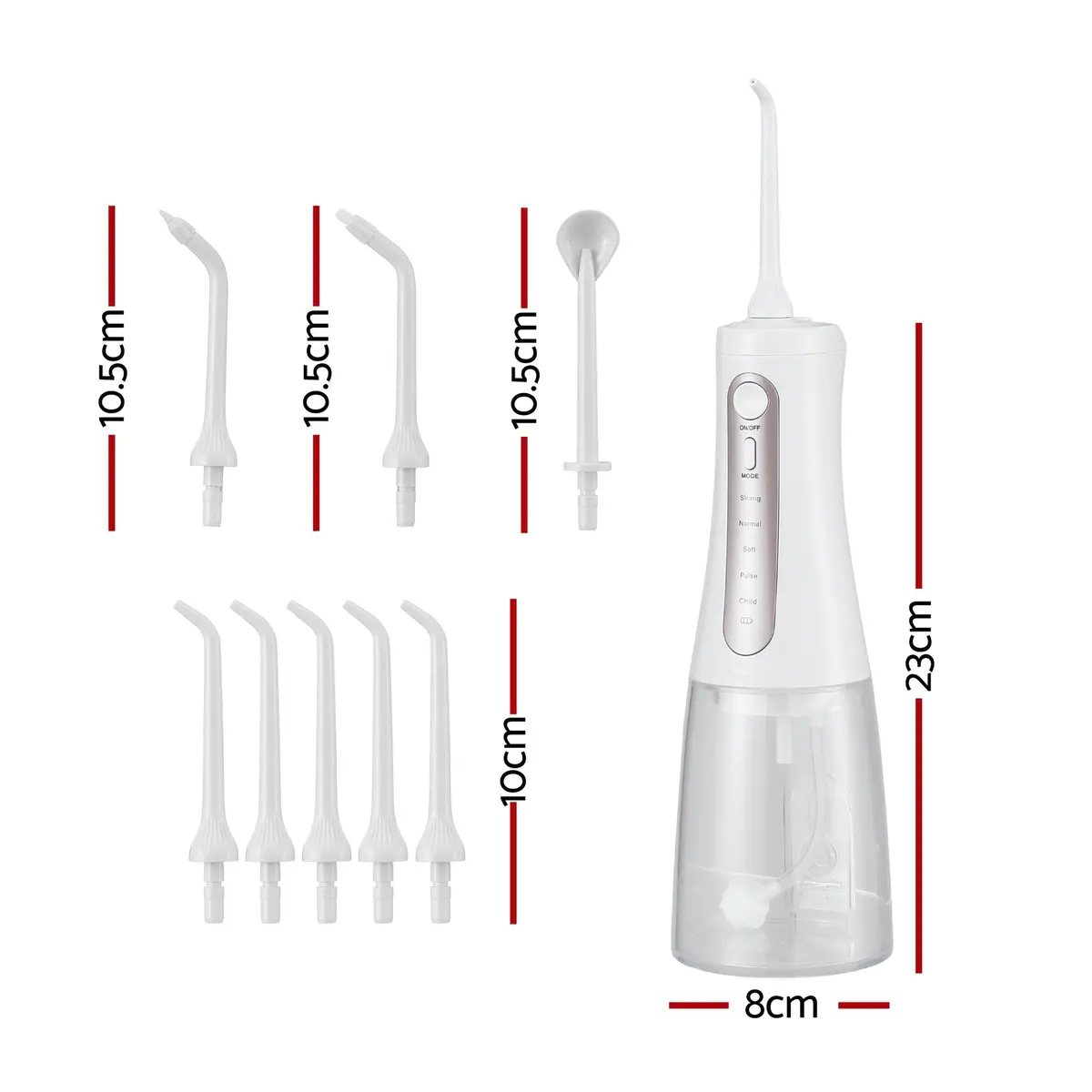 Devanti Cordless Water Flosser Dental Oral Irrigator (White) 2