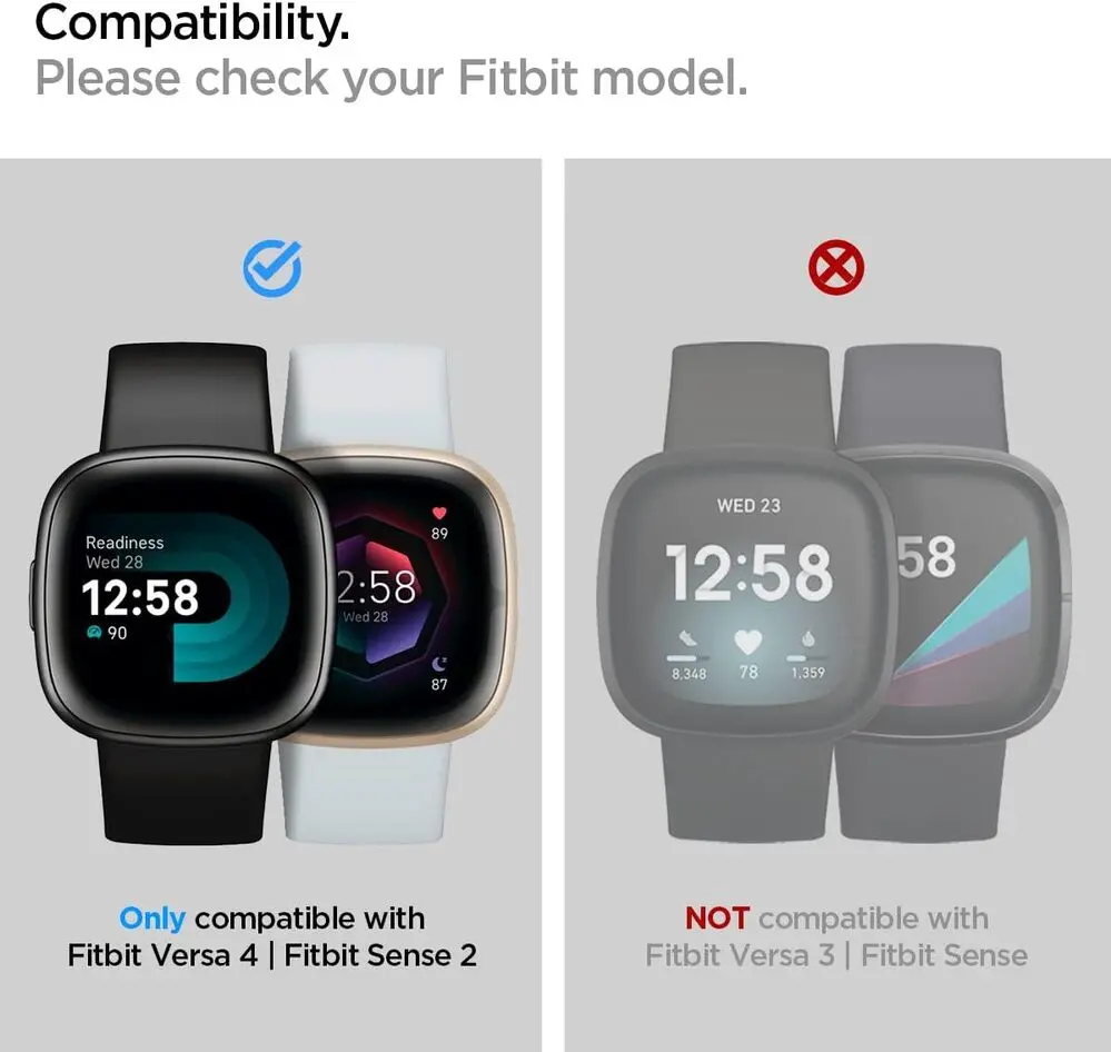 Spigen Fitbit Sense 2 Versa 4 Ultra Hybrid Case (Clear) 2