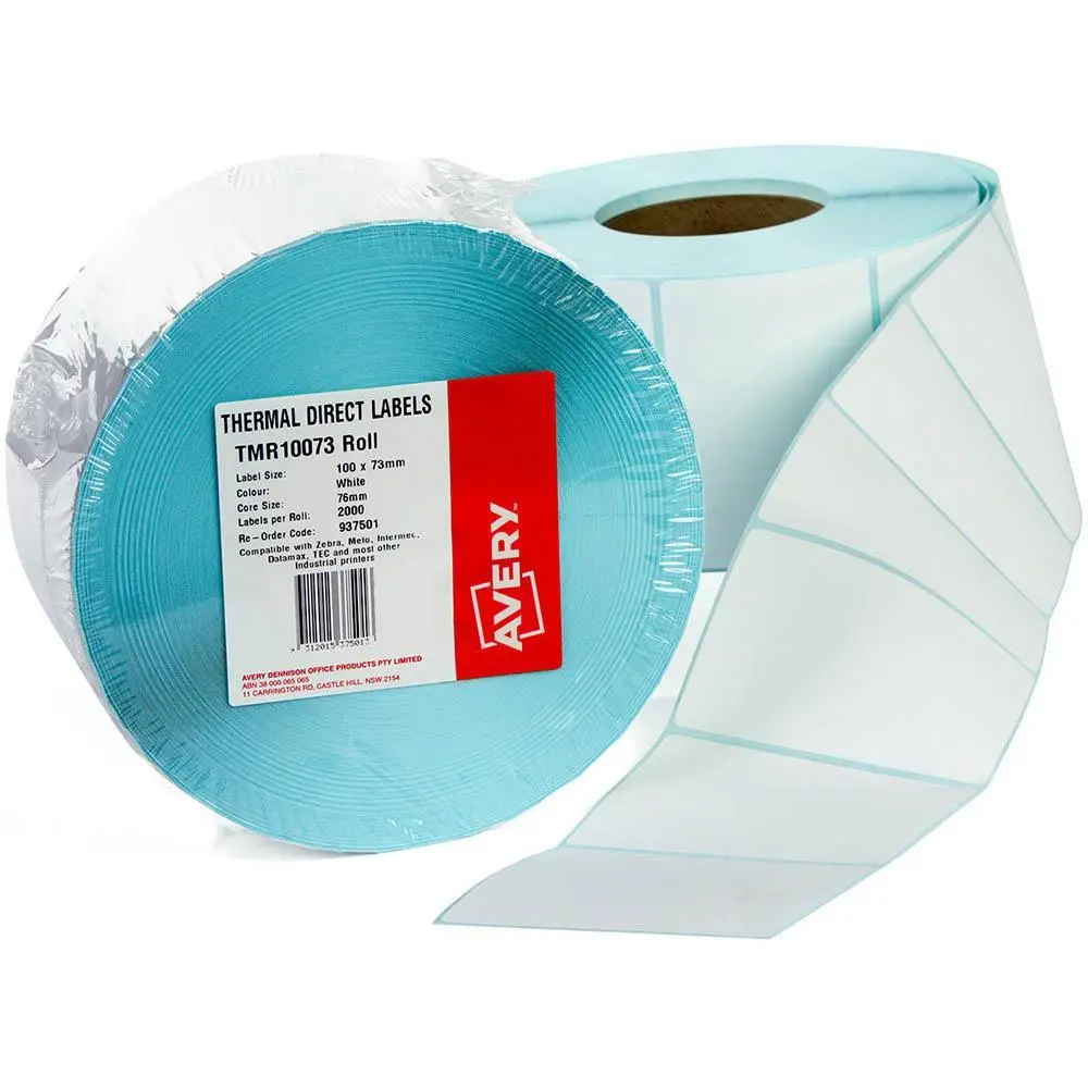 Avery 937501 Thermal Roll Label 100×73Mm Pack 2000 1