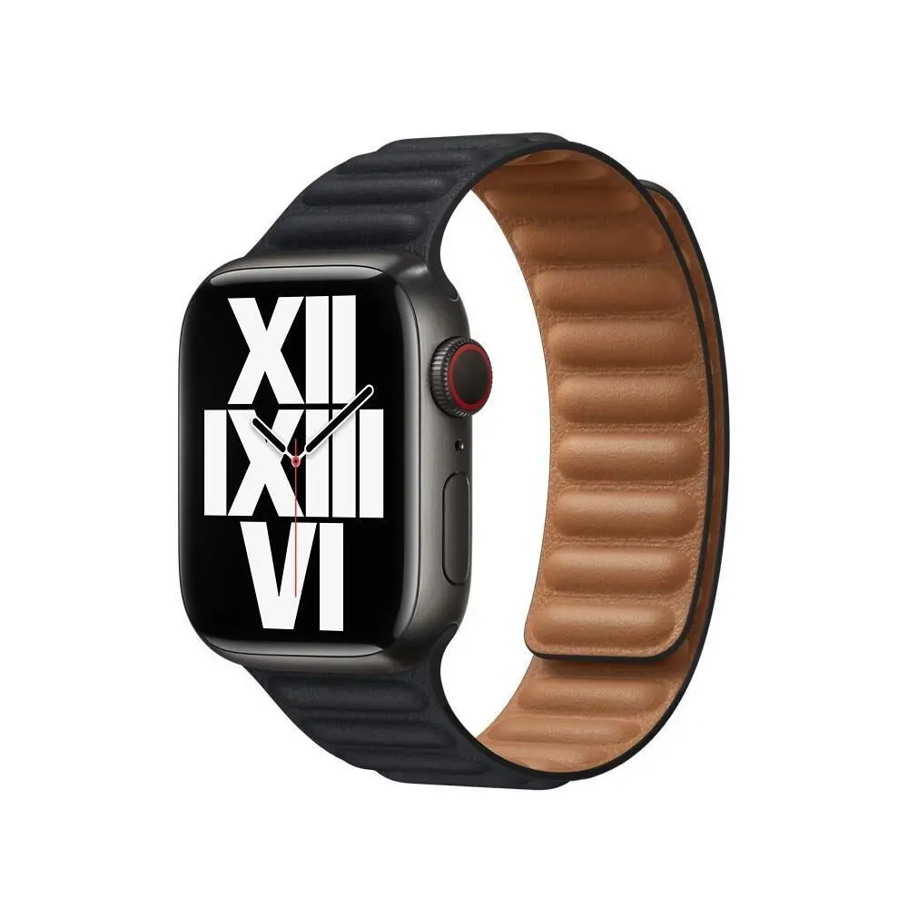 Hoco Apple Watch Leather Magnetic Band (Black) 1