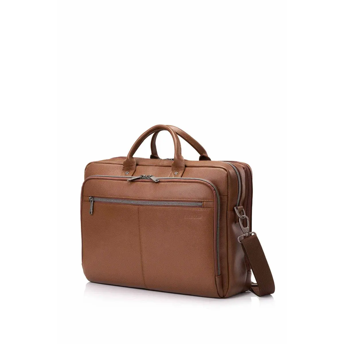Samsonite Classic Leather Toploader (Cognac) 1