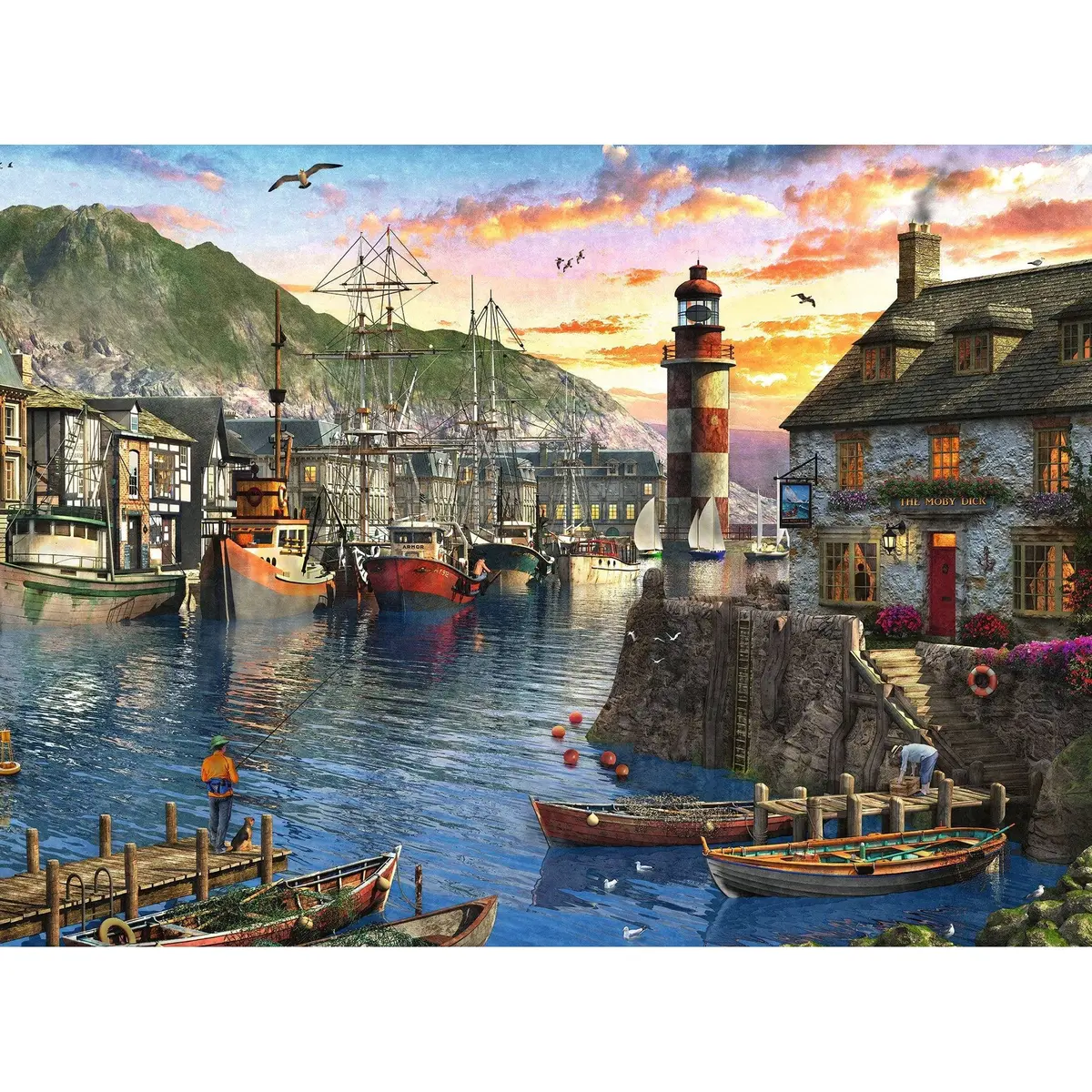 Ravensburger 500Pc Sunrise At The Port Puzzle 2