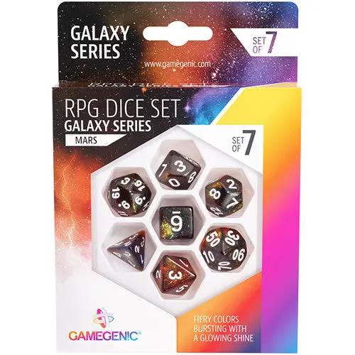 Gamegenic Galaxy Series - Mars - Rpg Dice Set 7Pcs 1