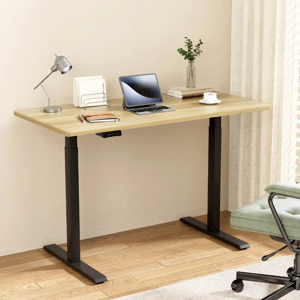 Artiss Standing Desk Motorised Dual Motor Oak 120Cm 2