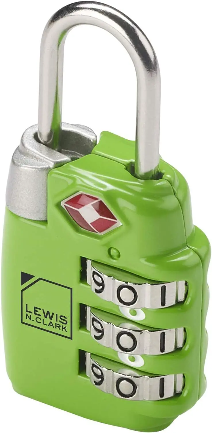 Lewis N. Clark Tsa Combination Secure Padlock For Suitcase & Luggage Green 2