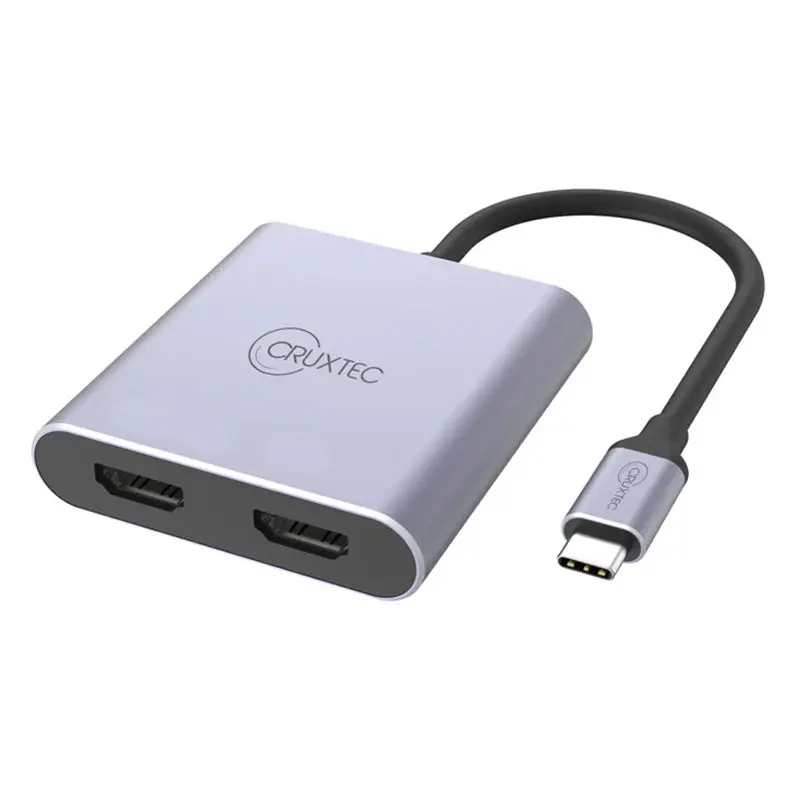 Cruxtec Usb-C To Dual Hdmi 4K Adapter (Ct2h-4K-Sg) 1