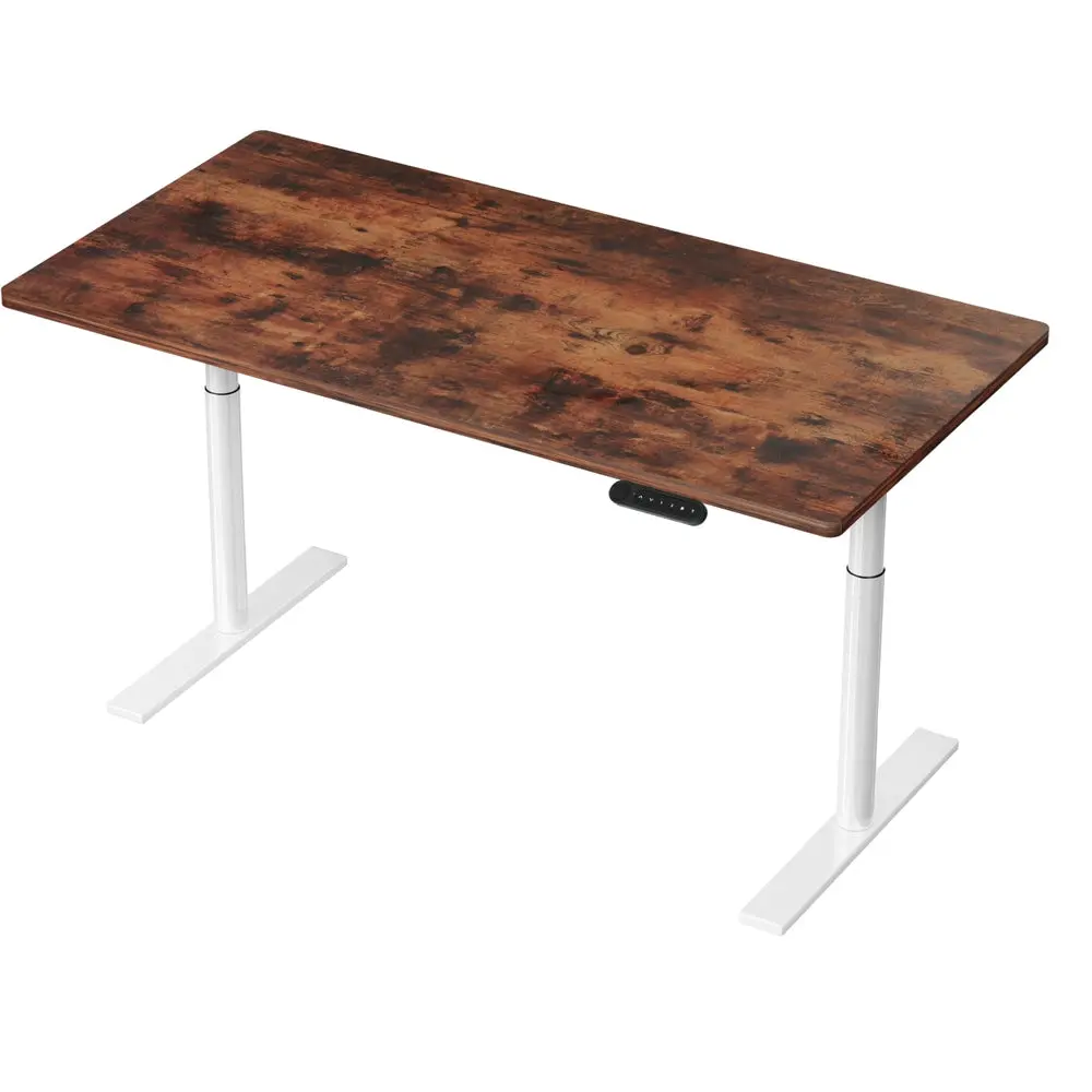 Artiss Standing Desk Motorised Electric Dual Motor 140Cm Rustic Brown 1