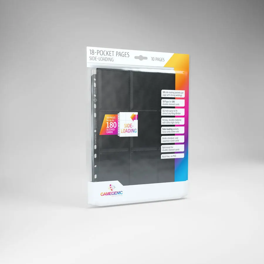 Gamegenic Sideloading 18 Pocket Pages 10-Pieces Pack (Black) 2