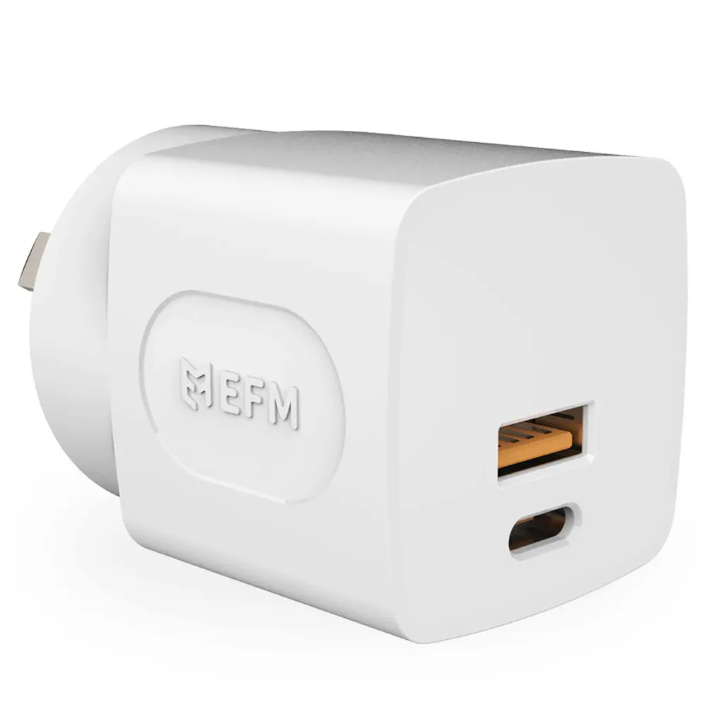 Efm 30W Dual Port Wall Charger (White) 1