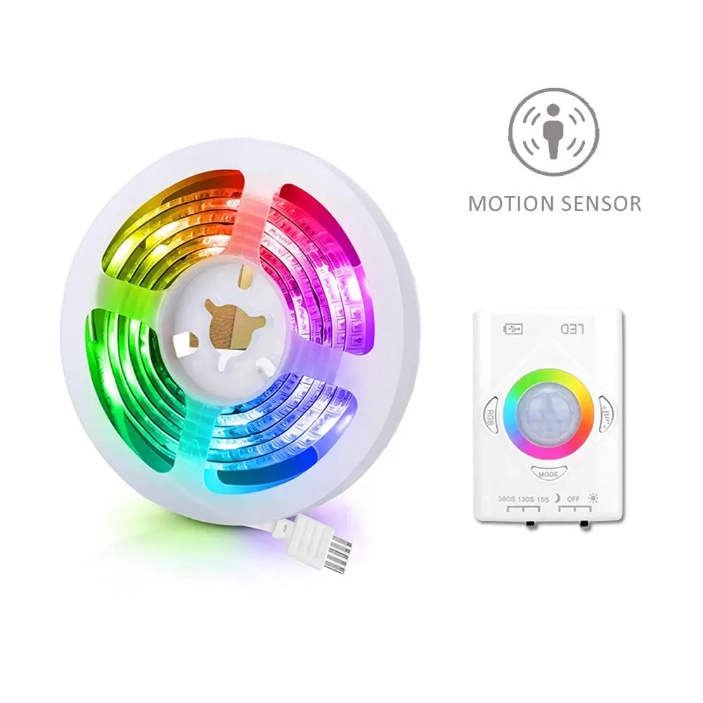 Sansai Rgb Motion Sensor Rechargeable Strip Light 1M 1