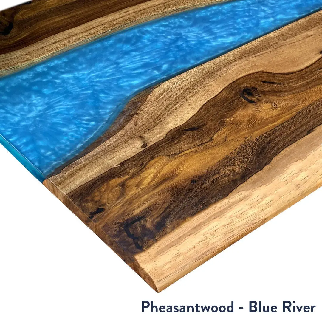 Desky Dual Resin Hardwood Sit Stand Desk 120Cm Pheasantwood Blue River Desktop And Space Grey Frame 2