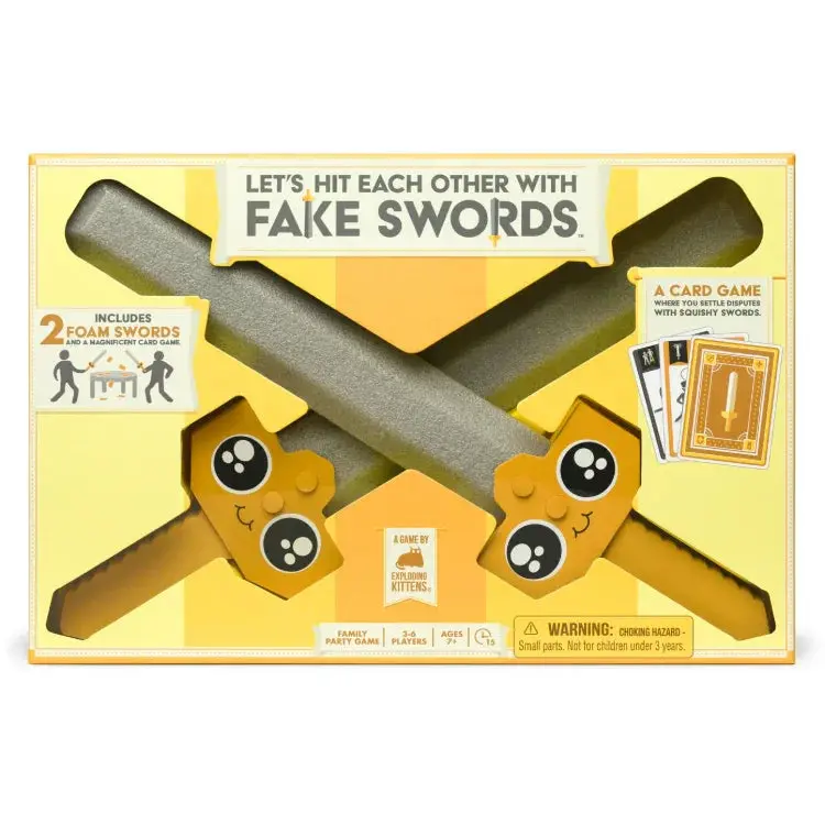 Exploding Kittens Let's Hit Each Other With Fake Swords Party Game Large Box 2