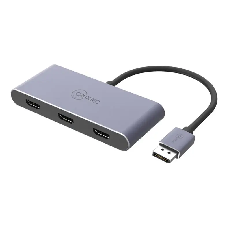 Cruxtec Displayport To 3 X Hdmi Multi-Monitor 8K Adapter (Dt3h-8K-Sg) 1