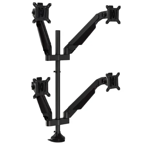 Desky Quad Monitor Arm - Black 1