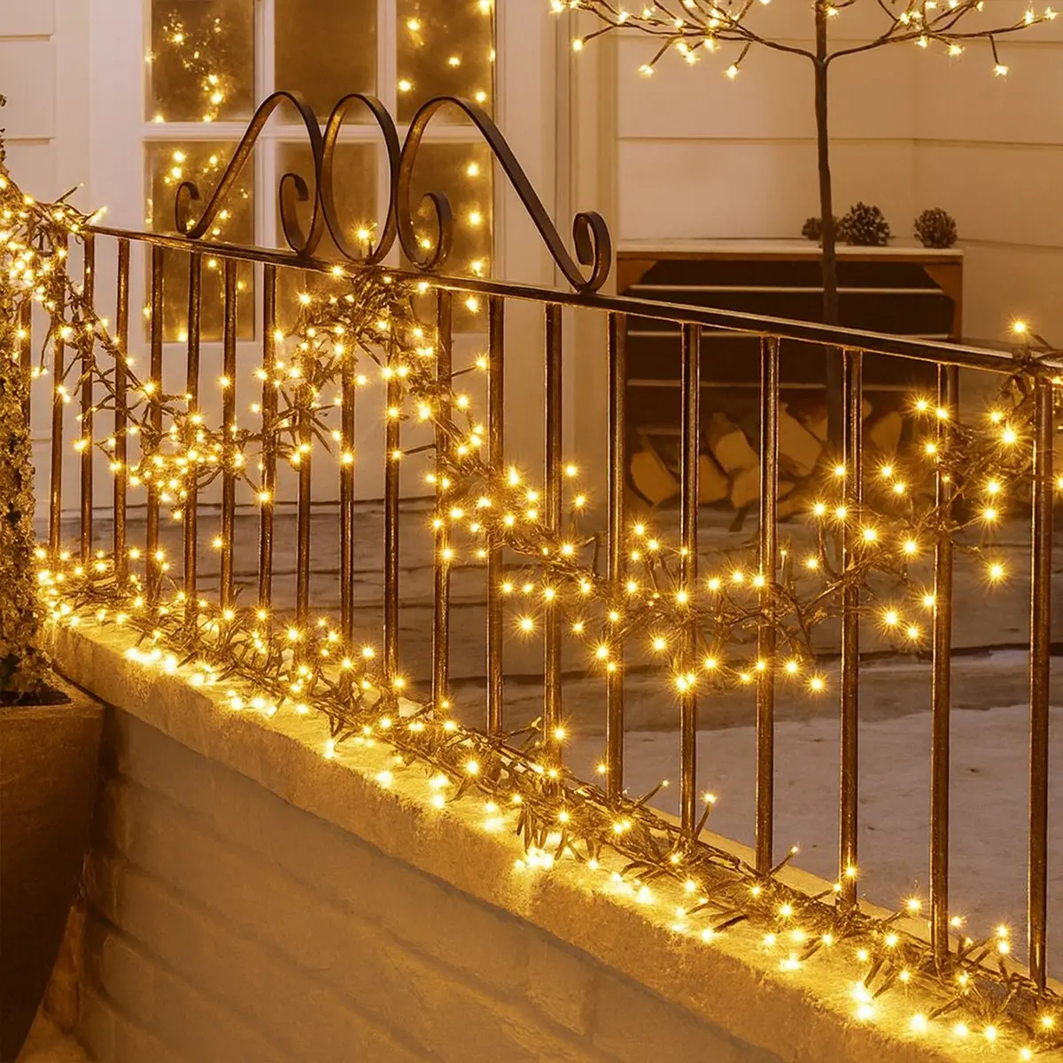 Lexi Lighting 500 Led Connectable Cluster Christmas Lights Warm White 1