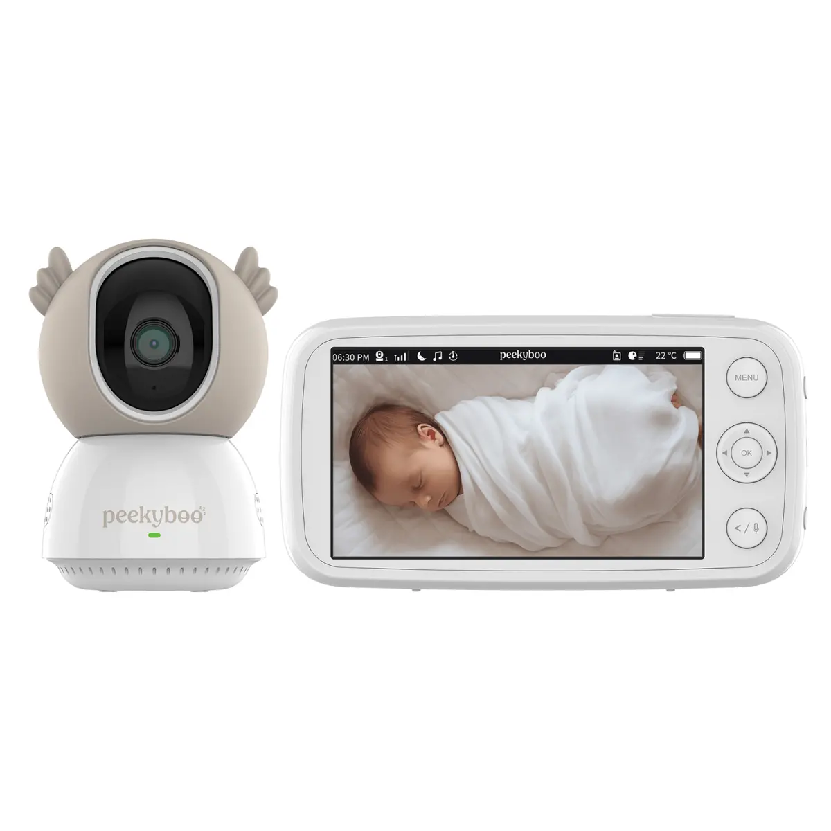 Peekyboo 5″ Baby Monitor & 2K Camera 1