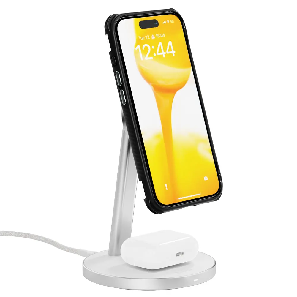 Efm Qi2 15W Duo Wireless Charge Stand With 20W Power Supply And 1.2M Cable (White) 1